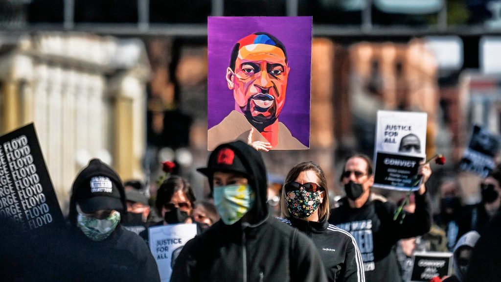 A man standing in front of a crowd