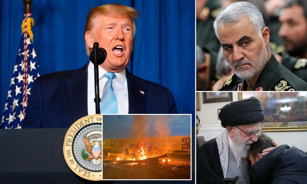 Donald Trump, Qasem Soleimani are posing for a picture