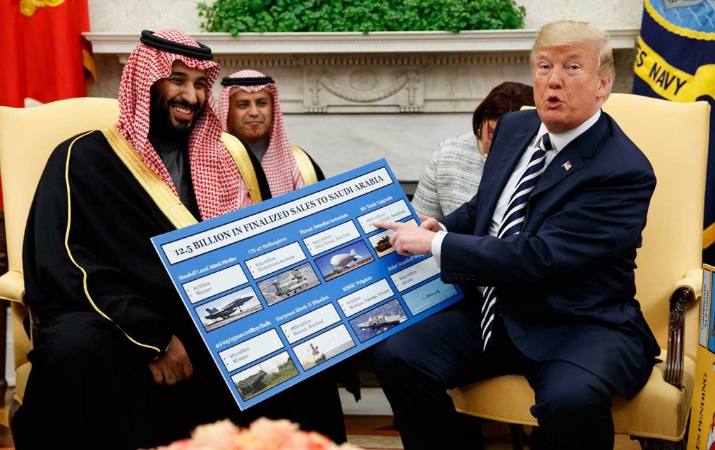 Mohammad Bin Salman Al Saud, Donald Trump that are talking to each other